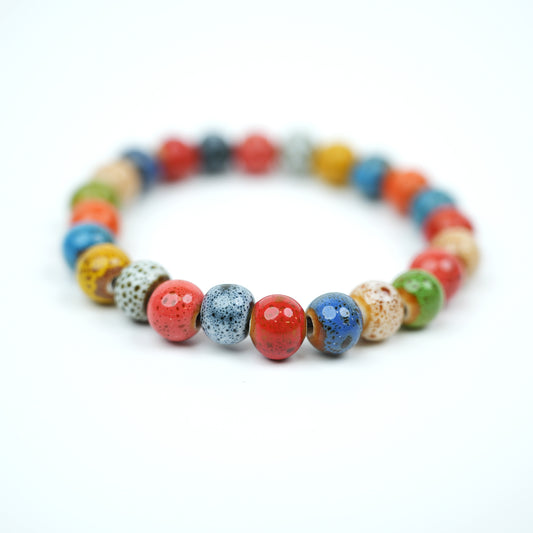 Chinese Ceramic Round Bead Bracelet