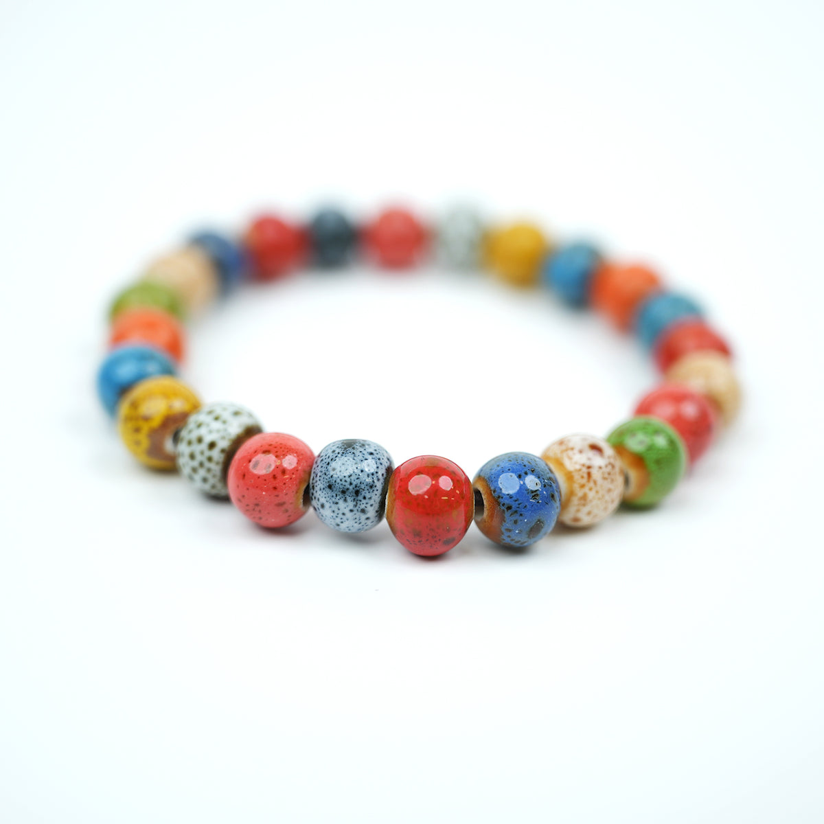 Chinese Ceramic Round Bead Bracelet