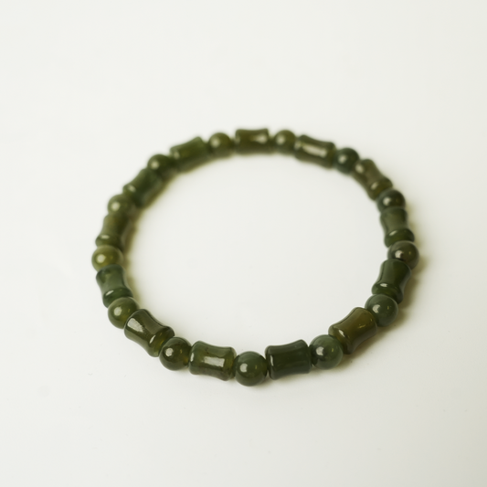 Chinaca Hotan lade Green Bamboo Bracelet