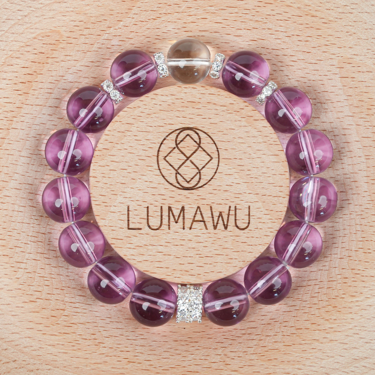 12mm Purple Grape Artificial Crystal Bracelet - Fashion Versatile Style
