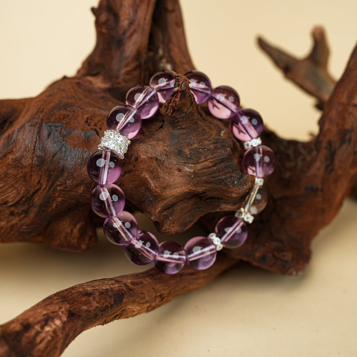 12mm Purple Grape Artificial Crystal Bracelet - Fashion Versatile Style