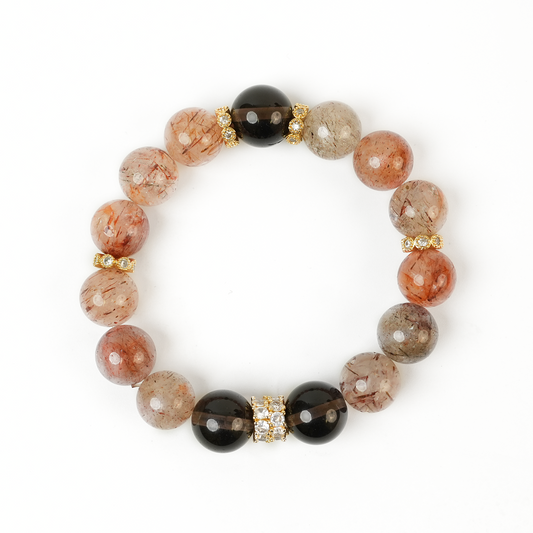 Black Gold Super Seven Tea Crystal Hand String