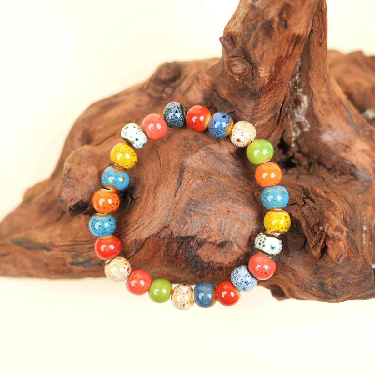 Chinese Ceramic Round Bead Bracelet