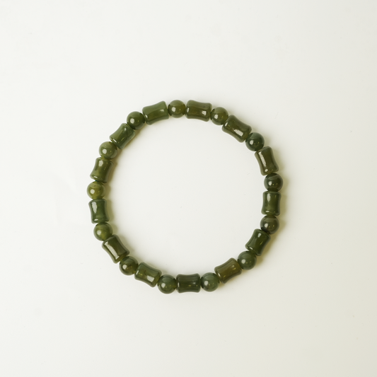 Chinaca Hotan lade Green Bamboo Bracelet